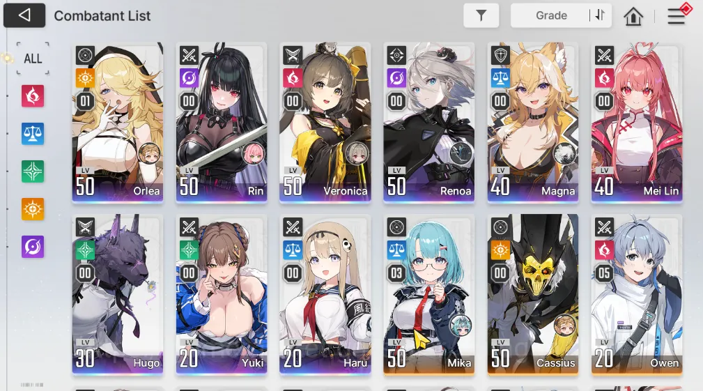 Chaos Zero Nightmare Accounts GLOBAL Lv 44|9 SSR(OrleaM1,Rin,Renoa,Vero,Mei,Magna,Yuki,Hugo,Haru)+11 SR(MikaM3,BerylM4)|Good 4