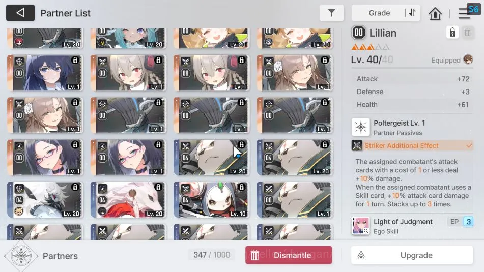 Chaos Zero Nightmare Accounts GLOBAL LV34| 7SSR(Veronica Yuki MagnaM1 Rin Renoa Hugo Luke)+ 10SR(LucasM3,BerylM2,Etc) 22SR 6