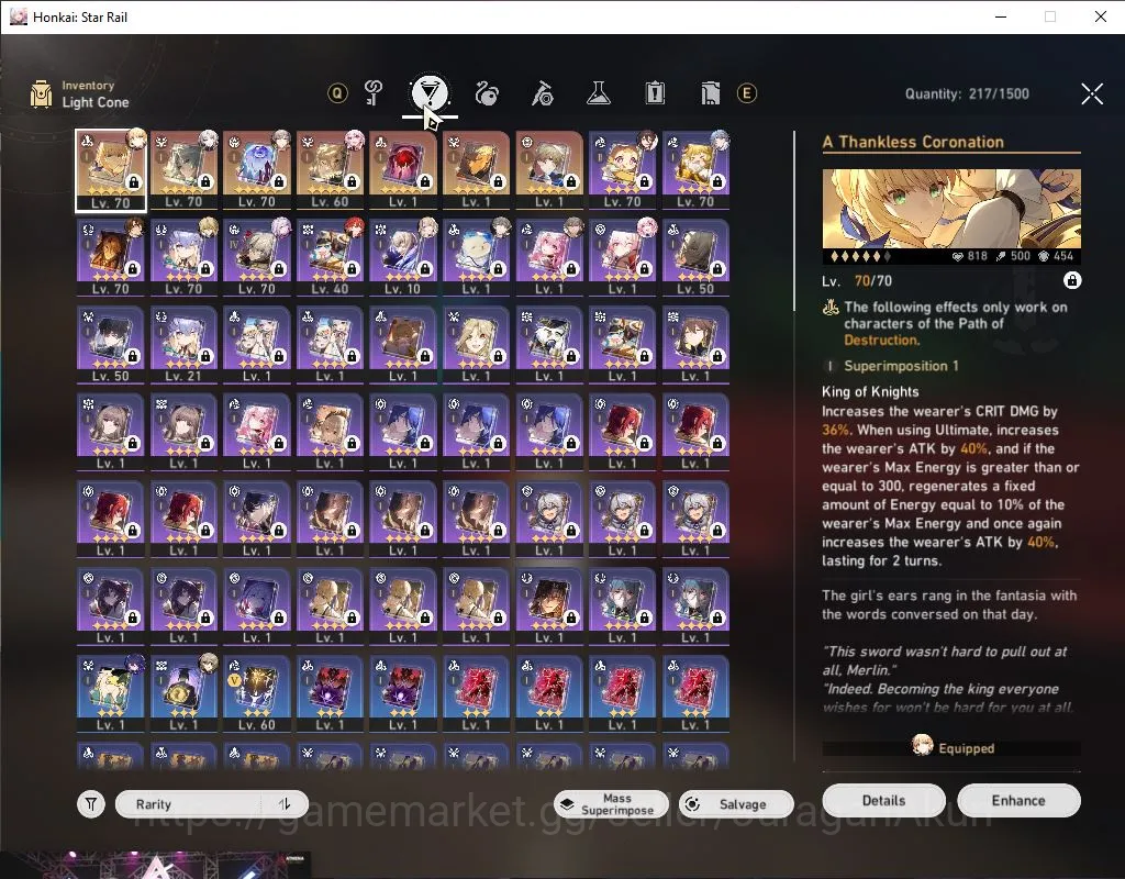 Honkai Star Rail Accounts Mid Game ASIA|TL60|4 Limited [Saber+Sign,Feixiao+Sign,Sunday,Castorice]+ SJ 10k+SRSP 4