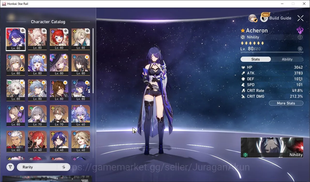 Honkai Star Rail Accounts Mid Game ASIA|TL70|11 Limits[E1 The Herta+Sign,E1 2