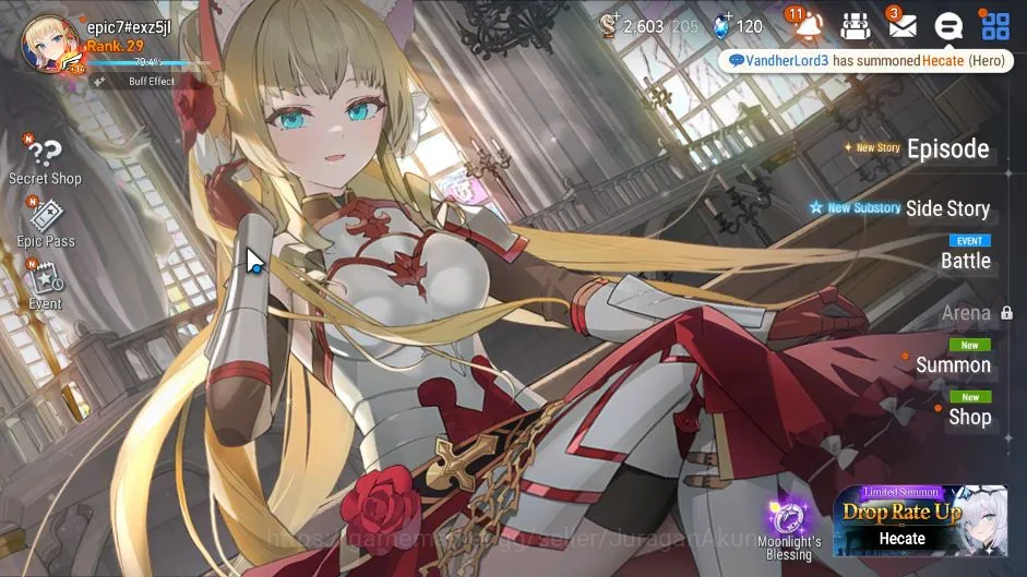 Epic Seven Accounts Global|Unverif|MidGame|4 ML[Harsetti,DJBasar,ROLig image 1
