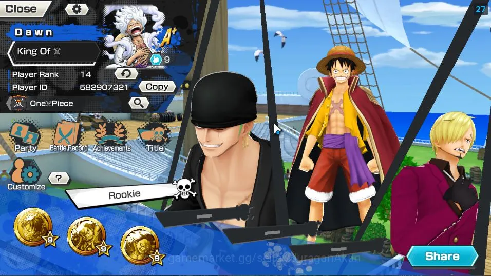 One Piece Bounty Rush Accounts Global | 6 META EX |Onigha Kid&Law,Kaidos Yamato,K image 2