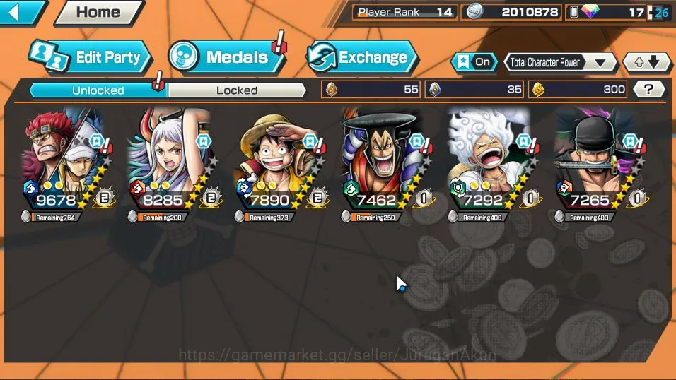 One Piece Bounty Rush Accounts Global | 6 META EX |Onigha Kid&Law,Kaidos Yamato,K image 4