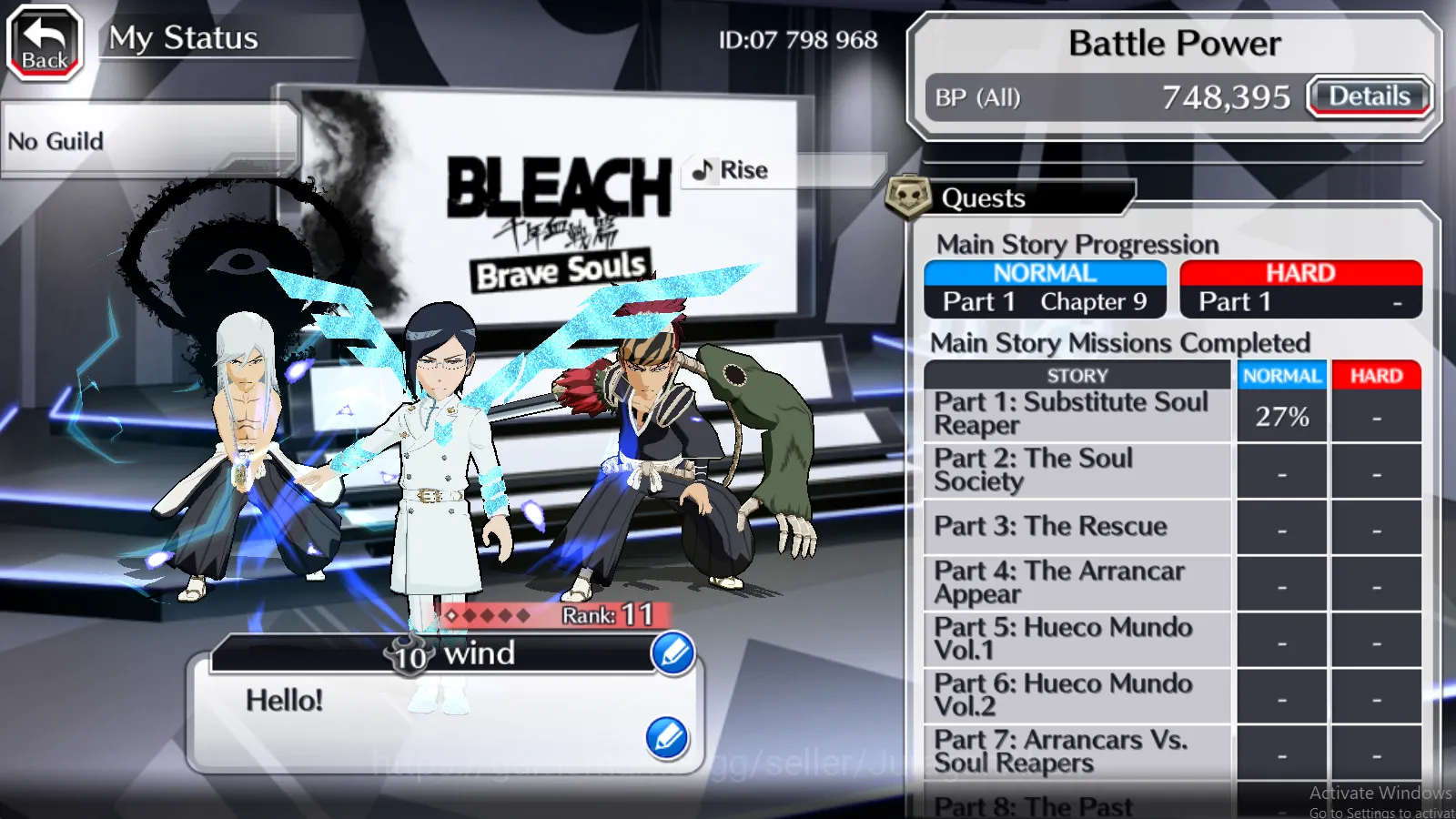 Bleach: Brave Souls Accounts [GLOBAL] 25k Orbs + 5 Char 5/5 (TYBW25 Renji & Jus image 3