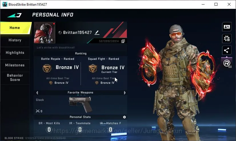Blood Strike Accounts Asia|Best Starter Account|Eternal Melee Katar-Judg image 3