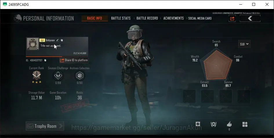 Arena Breakout Accounts Mid-Tier [MOBILE] Lv 24|SV 11,7M|CV 10,3M|Morefun Hoddie,Tshirt|Forst MP5,Edge MPX,Grave 3