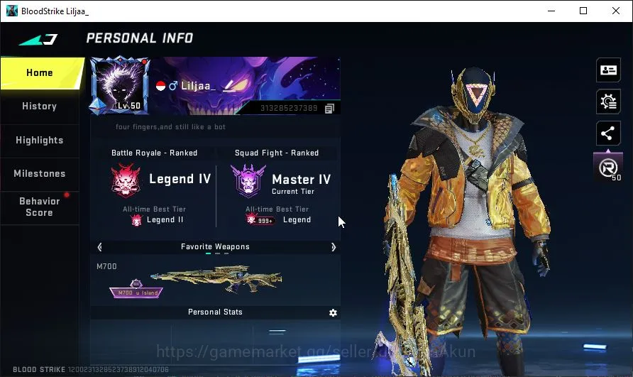 Blood Strike Accounts Mid-Tier Asia|Eternal M700-Retribution Limited MP155-Hotblast Melee AXE +18Ultra Scar-EVA08 KAR98-Star 3