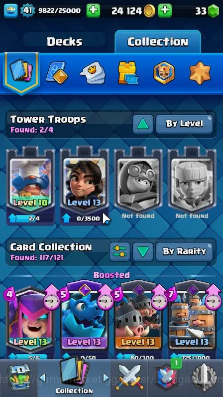 Clash Royale Accounts Lvl41|Trophy 7754|Limited Skin Emote|KTL 13|Card 1 image 1