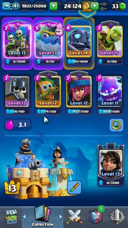 Clash Royale Accounts Lvl41|Trophy 7754|Limited Skin Emote|KTL 13|Card 1 image 5