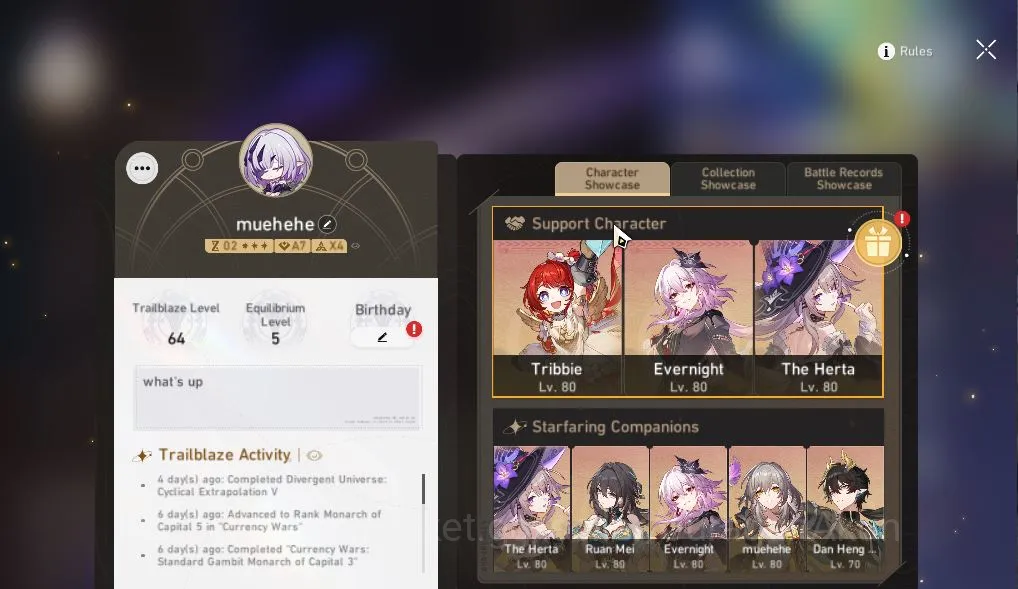 Honkai Star Rail End Game Asia| TL 64| 6 limited |Everninght+Sign,The Herta+ image 1