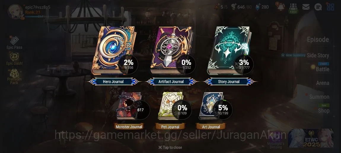 Epic Seven Accounts Global Unverif |3 ML(Desert Jewel, Requiem Roana, image 9