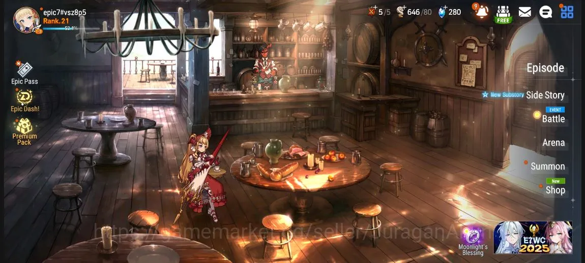 Epic Seven Accounts Global Unverif |3 ML(Desert Jewel, Requiem Roana, image 1