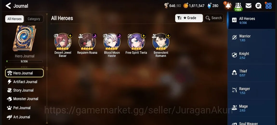 Epic Seven Accounts Global Unverif |3 ML(Desert Jewel, Requiem Roana, image 3