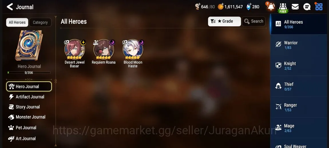 Epic Seven Accounts Global Unverif |3 ML(Desert Jewel, Requiem Roana, image 6