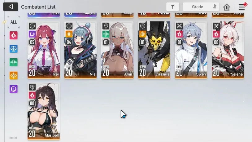 Chaos Zero Nightmare Accounts GLOBAL|Lv41|Cry 1,2K|8 SSR(Mei Lin M1,Vero M2,Hugo M1,Magana M1,Etc)+11SR(Mika M6,Tressa 3