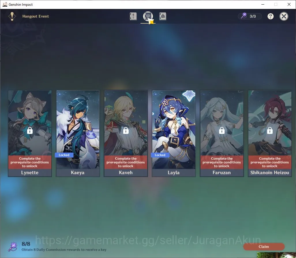 Genshin Impact Accounts Mid Game ASIA|AR 55|6 Limited +4[5 12