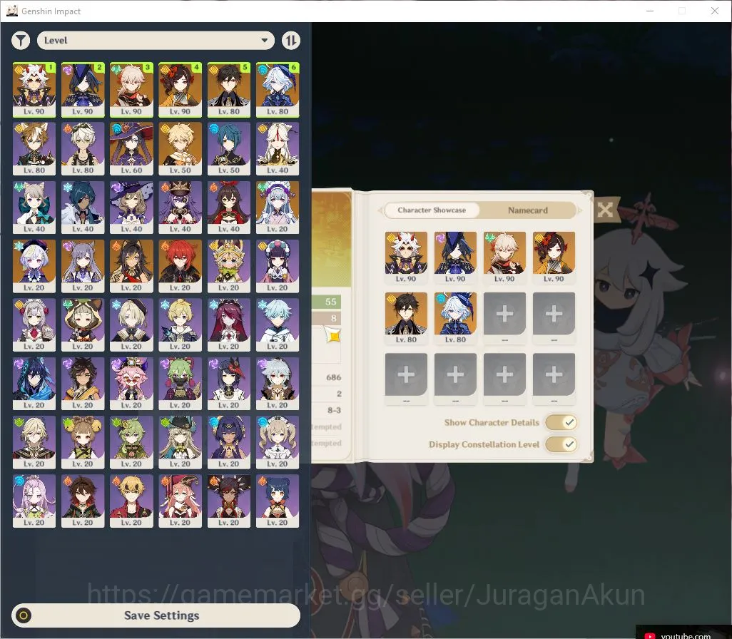 Genshin Impact Accounts Mid Game ASIA|AR 55|6 Limited +4[5 3