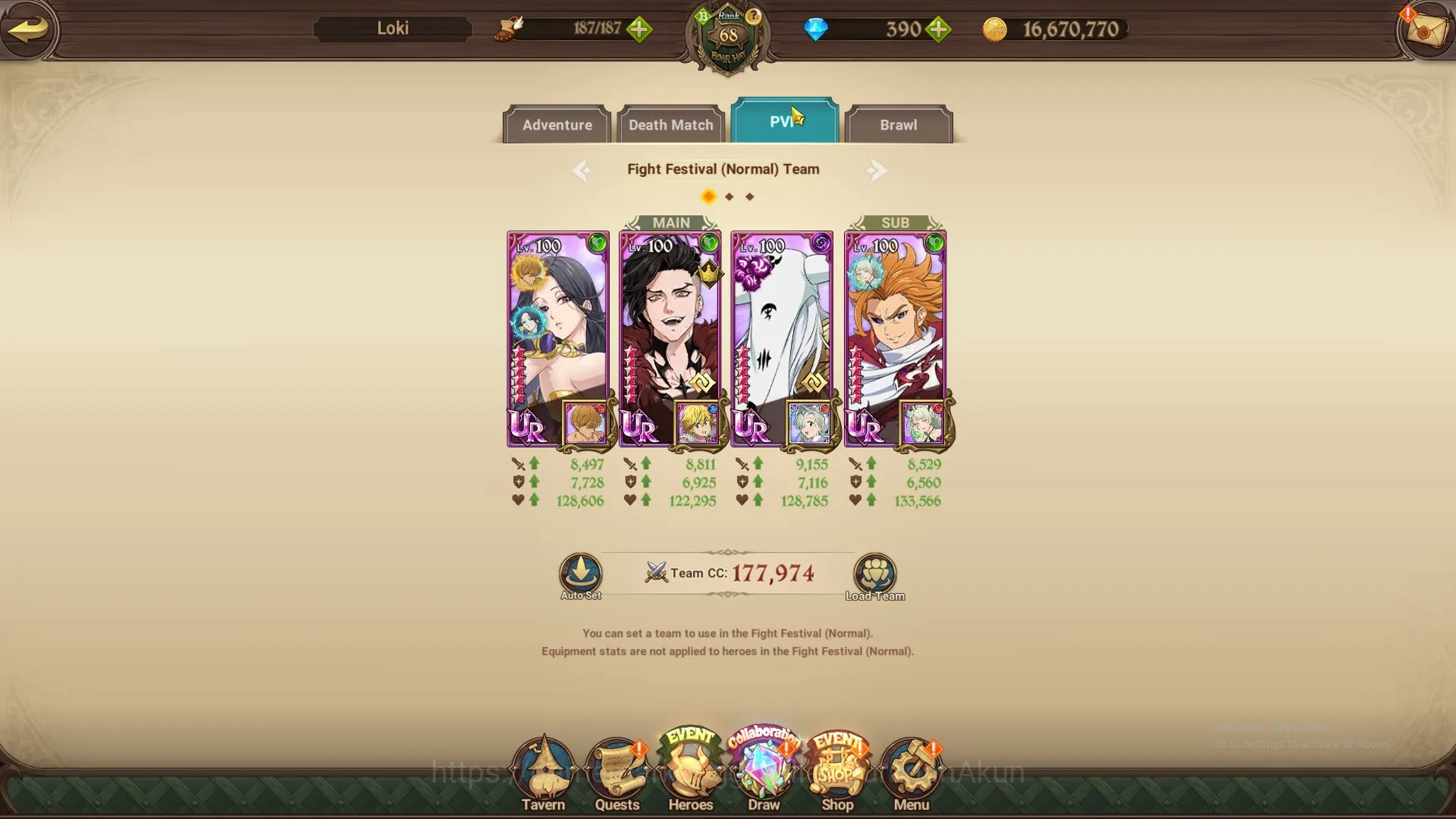 The Seven Deadly Sins: Grand Cross Accounts Midgame Global|2M CC|1 LR + 4 UR + Blessing Collabs + 390 Gems (Elizabeth, Fate 2