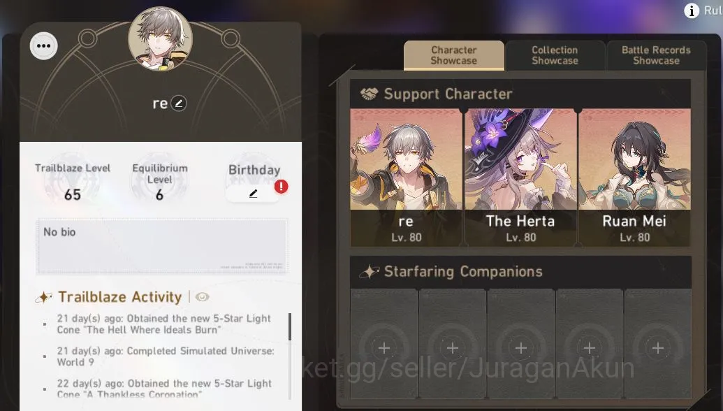 Honkai Star Rail Mid Game ASIA|TL65|4 Limits [(Saber[E1),The Herta,Archer)+S image 1