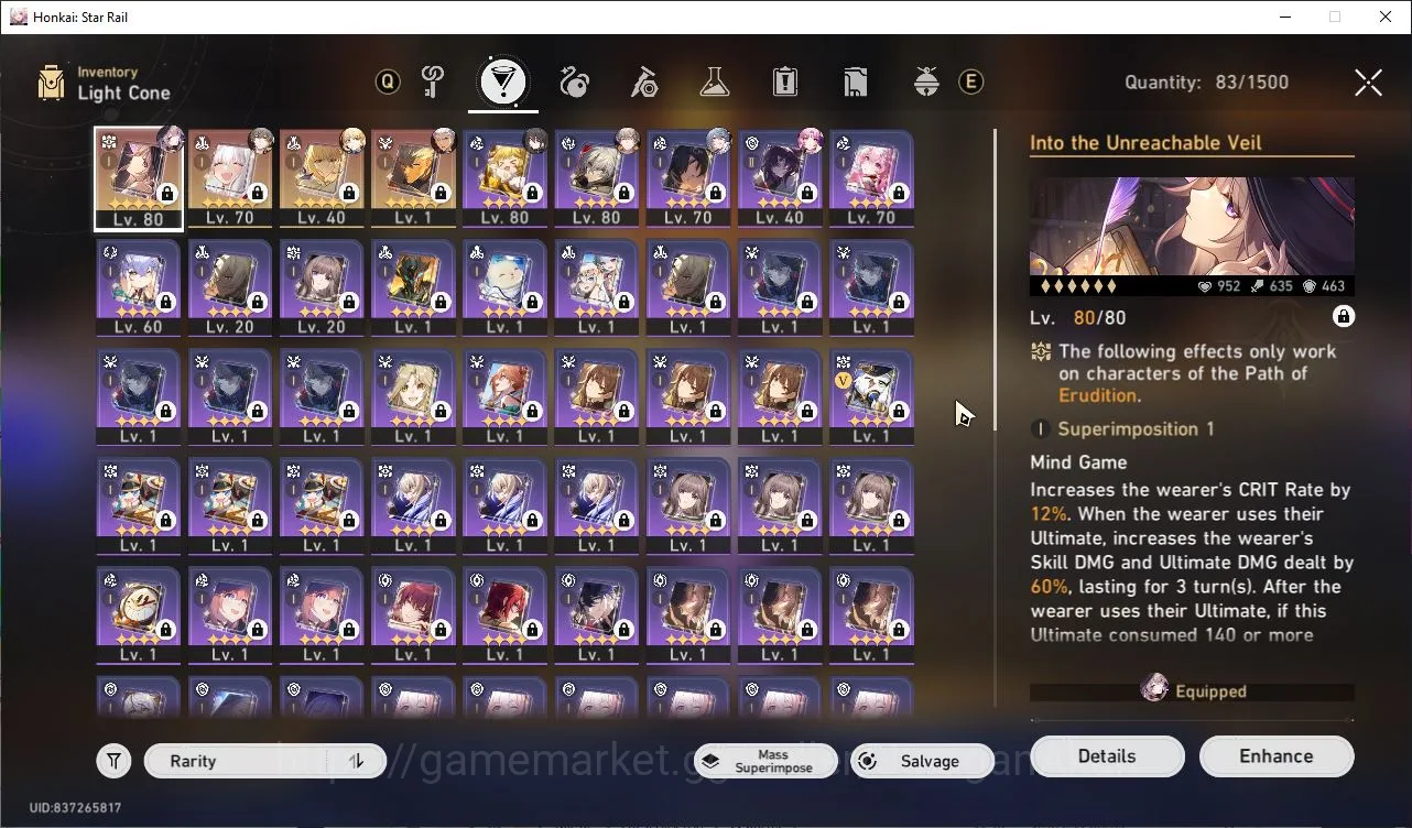 Honkai Star Rail Accounts Mid Game ASIA|TL65|4 Limits [(Saber[E1),The Herta,Archer)+Sign,Sunday,Ruan Mei|Amphoreus|Take 6