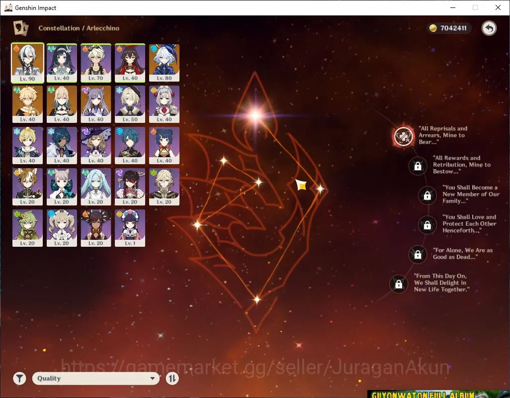 Genshin Impact Accounts ASIA|AR 51| 2 Limited + 2 [5 Star Weapon]| Arelcch image 2