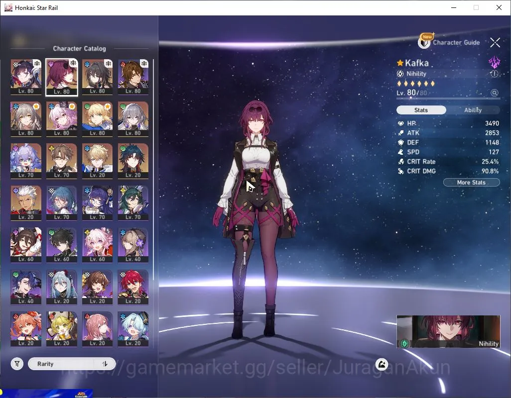 Honkai Star Rail Accounts End Game ASIA|TL 66 |6 Limited |[Hysilens,Kafka,Saber]+Sign,EverNight,Ruan Mei,Archer|Amphoreus|MC 3