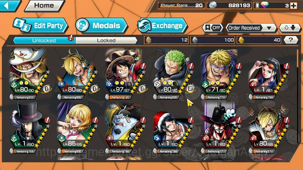 One Piece Bounty Rush Accounts Mid-Tier Global|3 META EXTREME[Gear Five Luffy,Gol D Roger,Kuzan]|Rank 20|Log Bandai|Check 4