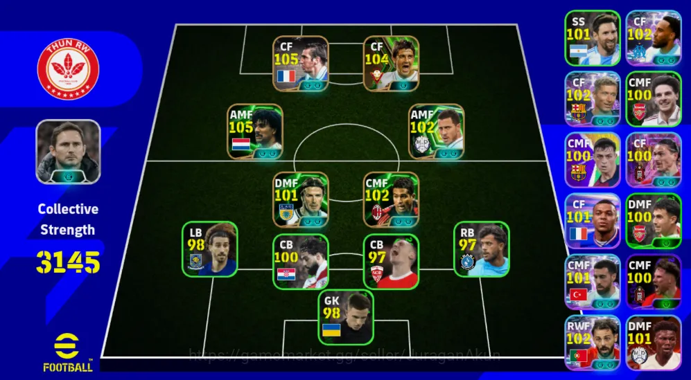 Mobile|PES 2026|Eric Cantona Phenom Finish,Gullit Visionary Pass,Aubameyang Acc Burst,Lewandowski,Etc|Take Email|(EF1056) eFootball Mid-Tier Mobile|PES 2026|Eric Cantona Phenom Finish,Gullit image 1