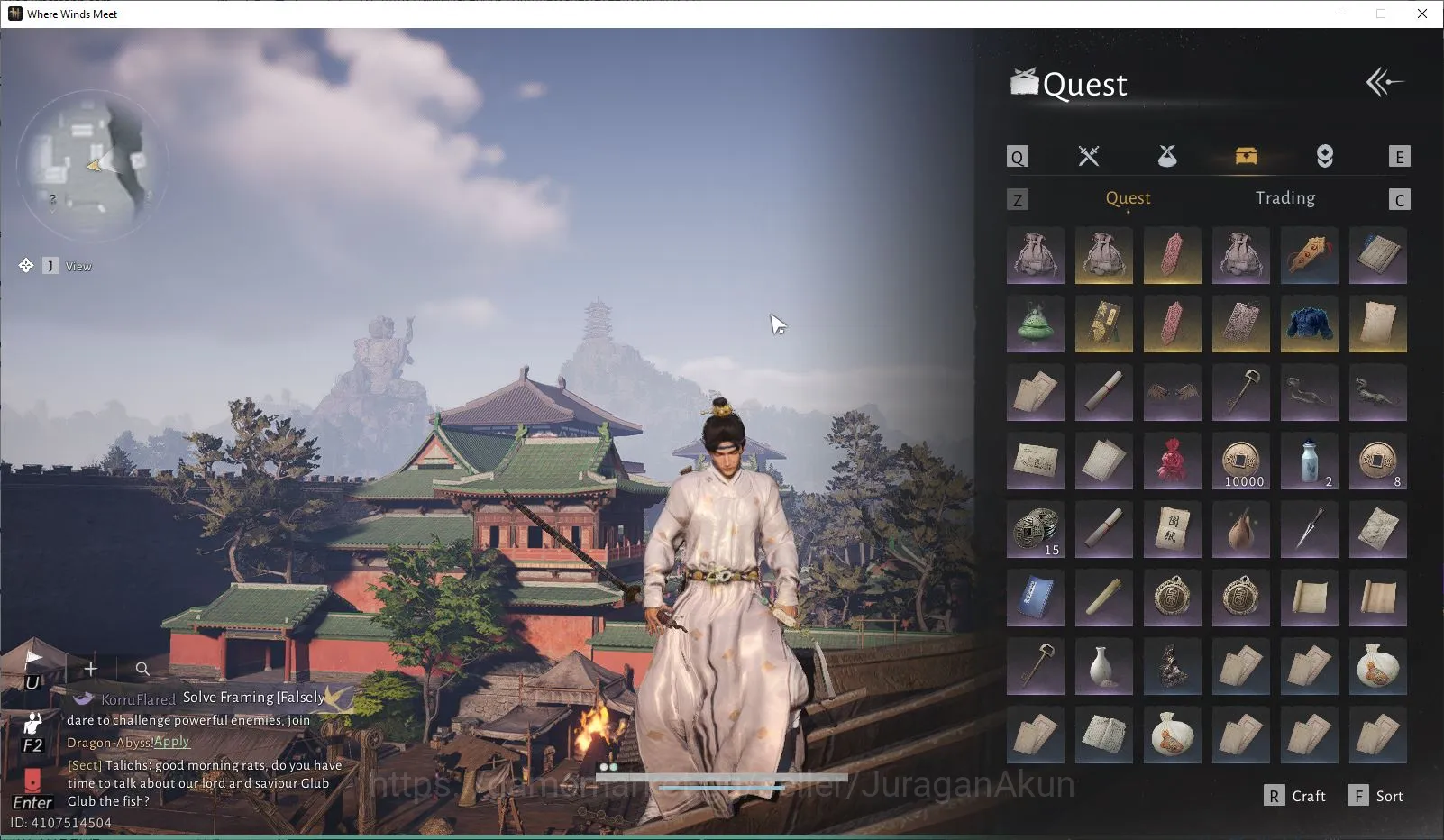 Where Winds Meet Accounts GLOBAL Lv60|GS 11267| Panance Fan + Infernal Twinblades + Strategic Sword|1k Jade|Male 3