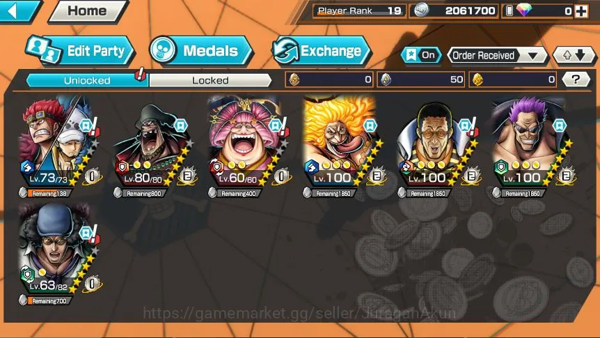 One Piece Bounty Rush Mid-Tier Global|7 META EX[KidLaw,Olin,Kuzan,Zephyr,Borsalin image 1