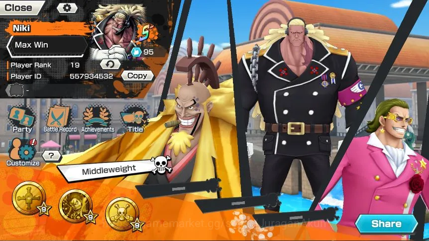 One Piece Bounty Rush Accounts Mid-Tier Global|7 META EX[KidLaw,Olin,Kuzan,Zephyr,Borsalino,Marshall,Linlin]Rank 19|Log 2