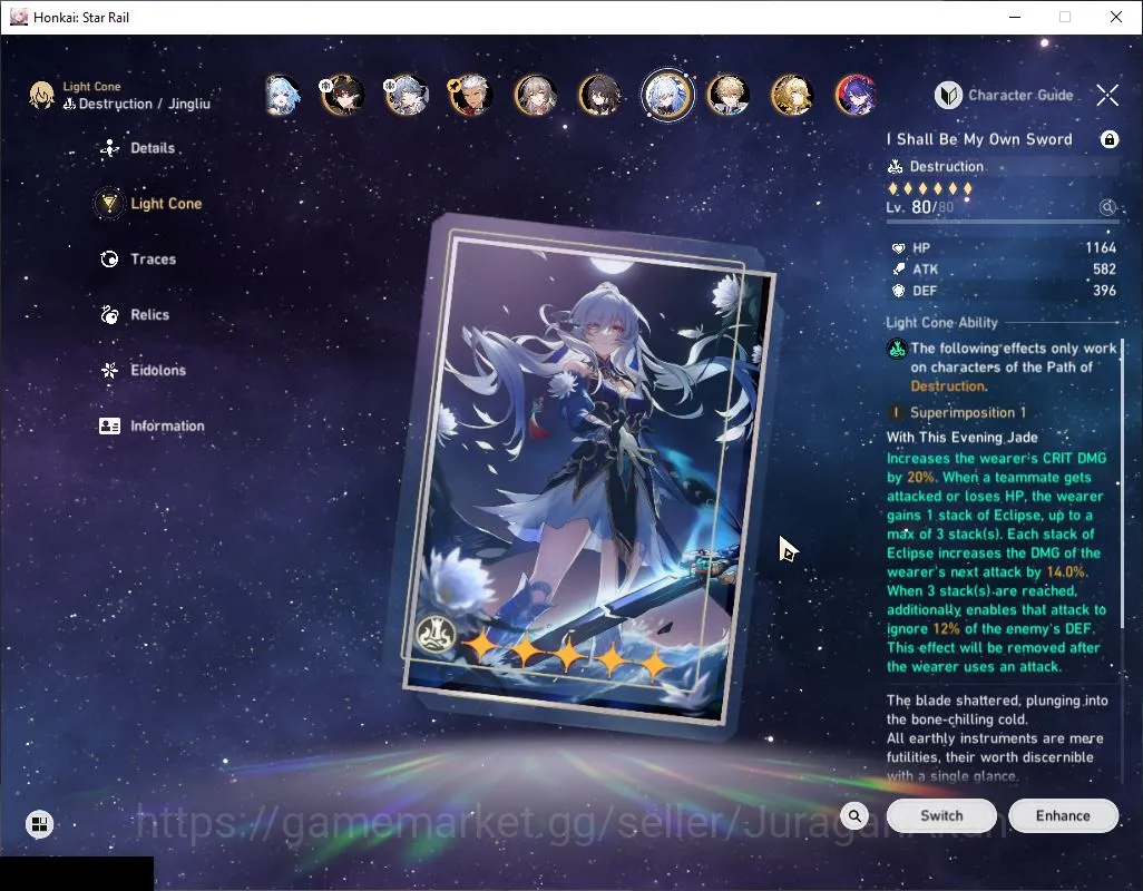 Honkai Star Rail Accounts Mid Game ASIA|TL 70| 14 Limited |[Dante E1,Cerydra,JingLiu,Saber]+Sign,Acheron 10