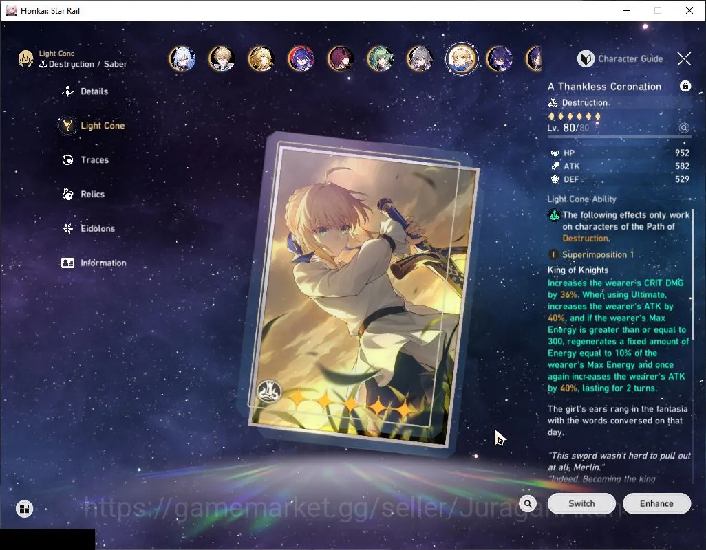 Honkai Star Rail Accounts Mid Game ASIA|TL 70| 14 Limited |[Dante E1,Cerydra,JingLiu,Saber]+Sign,Acheron 11