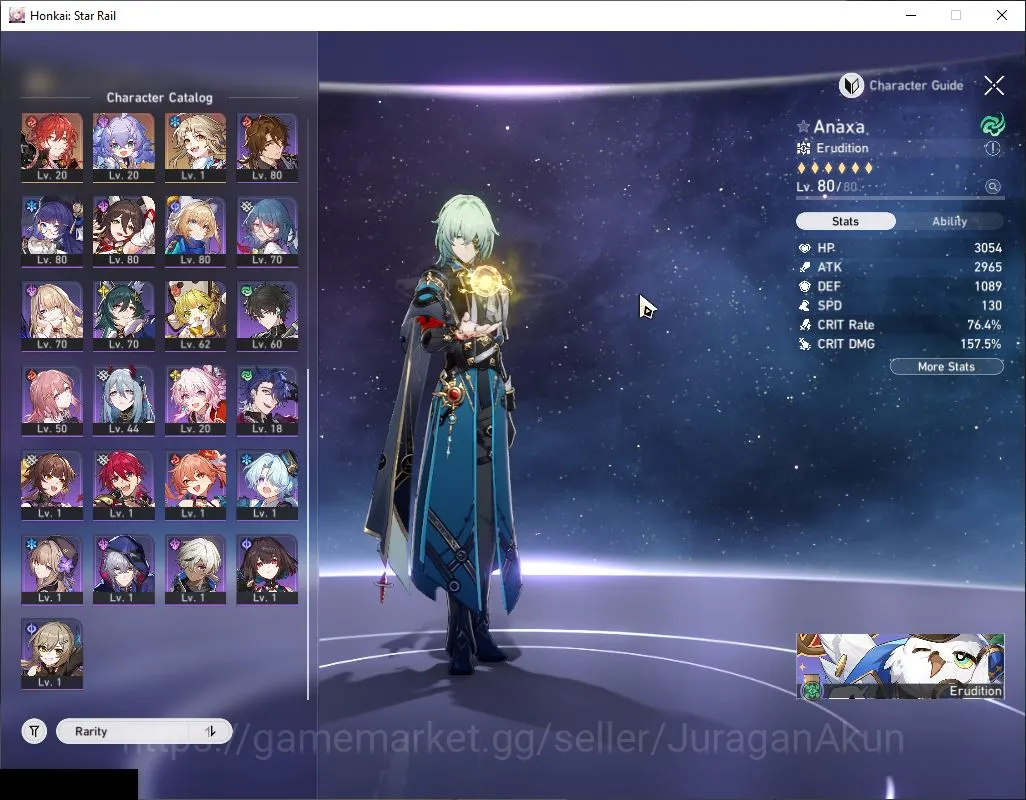 Honkai Star Rail Accounts Mid Game ASIA|TL 70| 14 Limited |[Dante E1,Cerydra,JingLiu,Saber]+Sign,Acheron 4