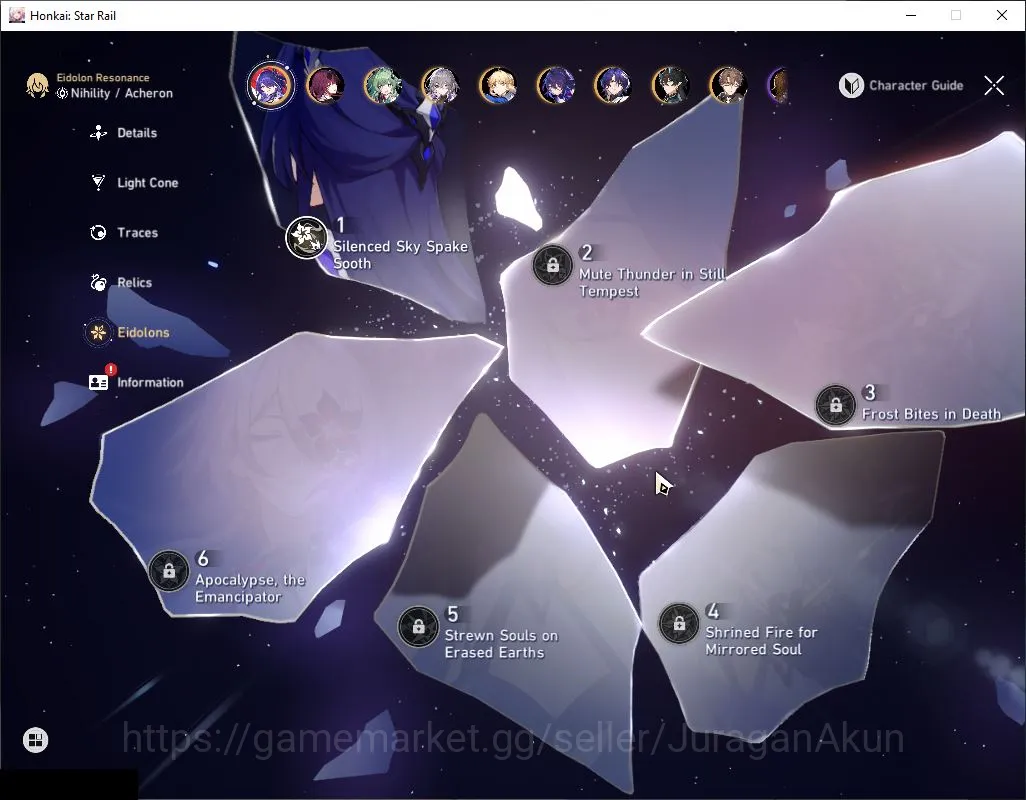 Honkai Star Rail Accounts Mid Game ASIA|TL 70| 14 Limited |[Dante E1,Cerydra,JingLiu,Saber]+Sign,Acheron 7