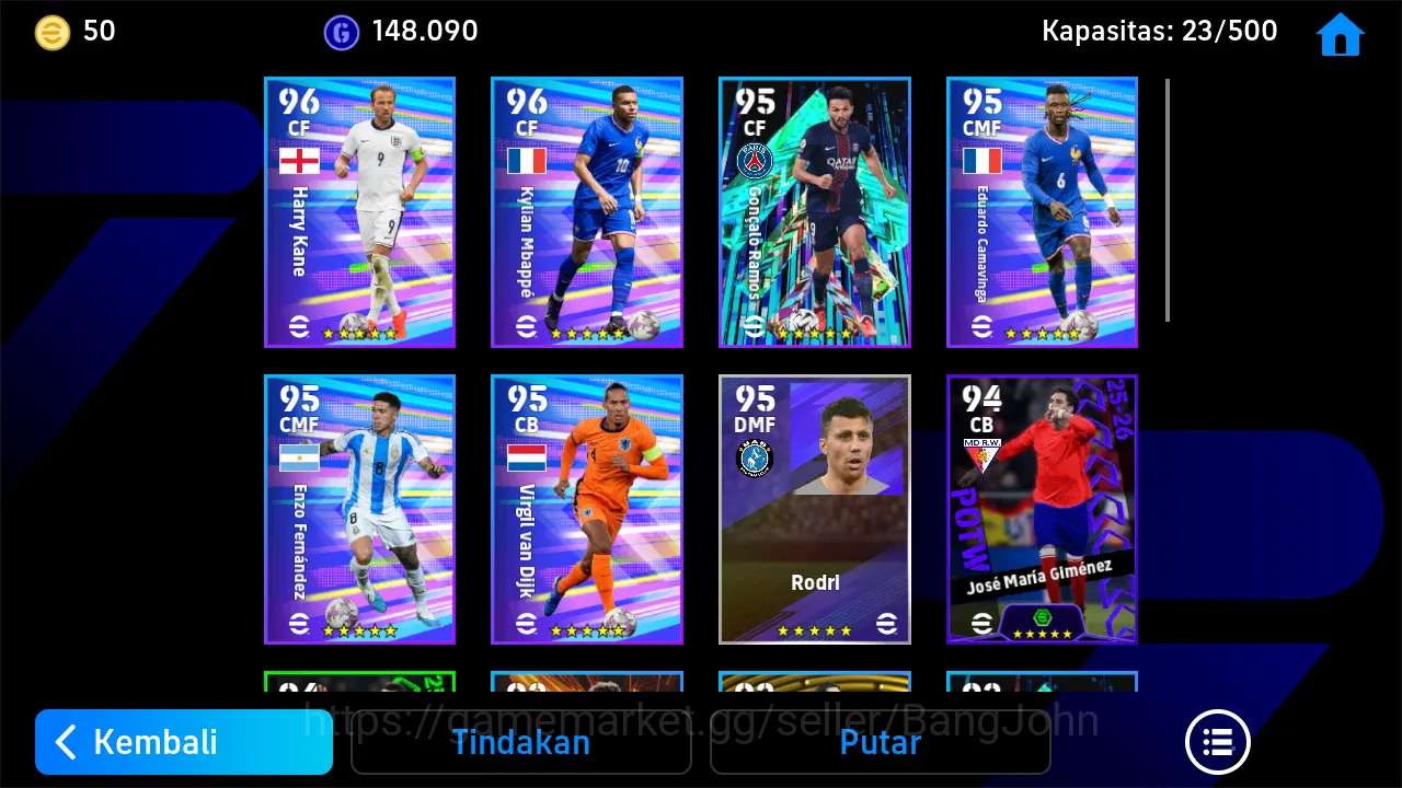 eFootball Accounts Others Power 3096 | brahim diaz shotime | gattuso epic db new inzaghi | huijsen | EFB417B 5
