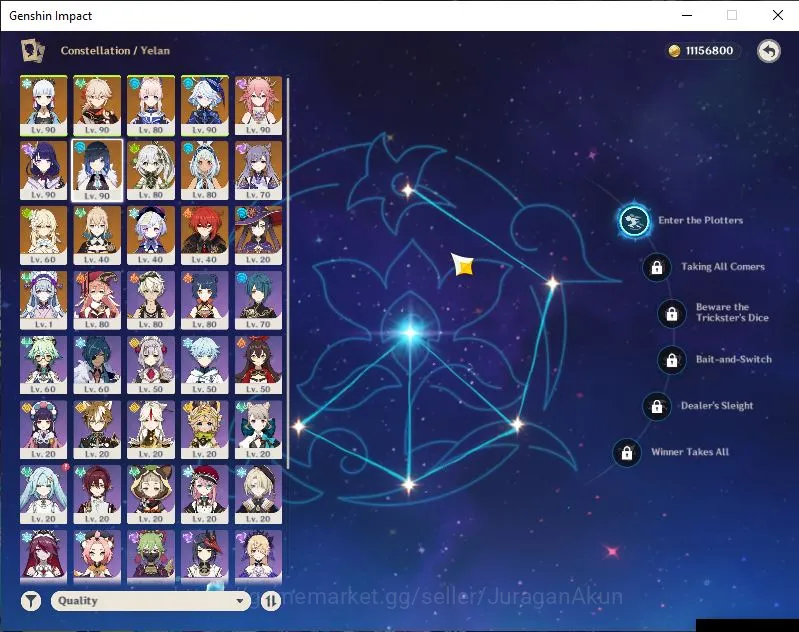 Genshin Impact Accounts Mid Game ASIA|AR 57|Free HSR,HI,ZZZ|9 Limited+3 [5*Weapon]|(Raiden,Mualani)+Sign,YelanC1,Furina 2