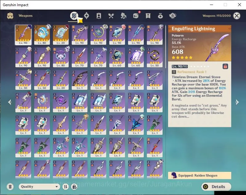 Genshin Impact Accounts Mid Game ASIA|AR 57|Free HSR,HI,ZZZ|9 Limited+3 [5*Weapon]|(Raiden,Mualani)+Sign,YelanC1,Furina 3