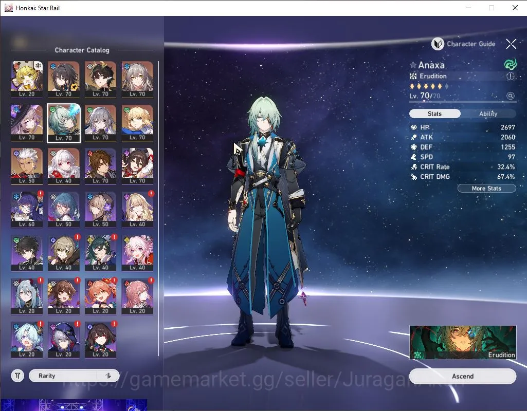Honkai Star Rail Mid Game ASIA|TL 58| 6 Limited |Saber+Sign,Anaxa+Sign,The H image 1