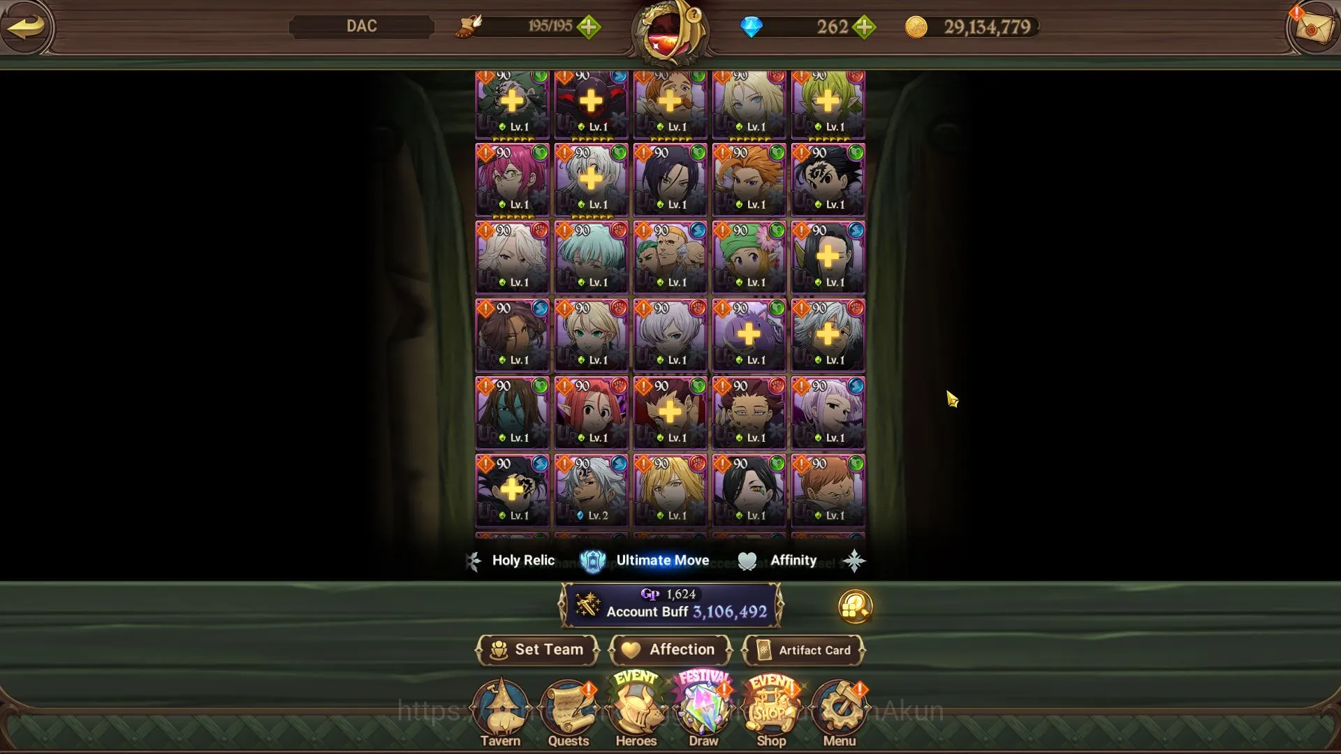 The Seven Deadly Sins: Grand Cross Accounts ASIA|3,1M CC|1LR+5UR+Solev Collab+Eminence Collab+ image 2