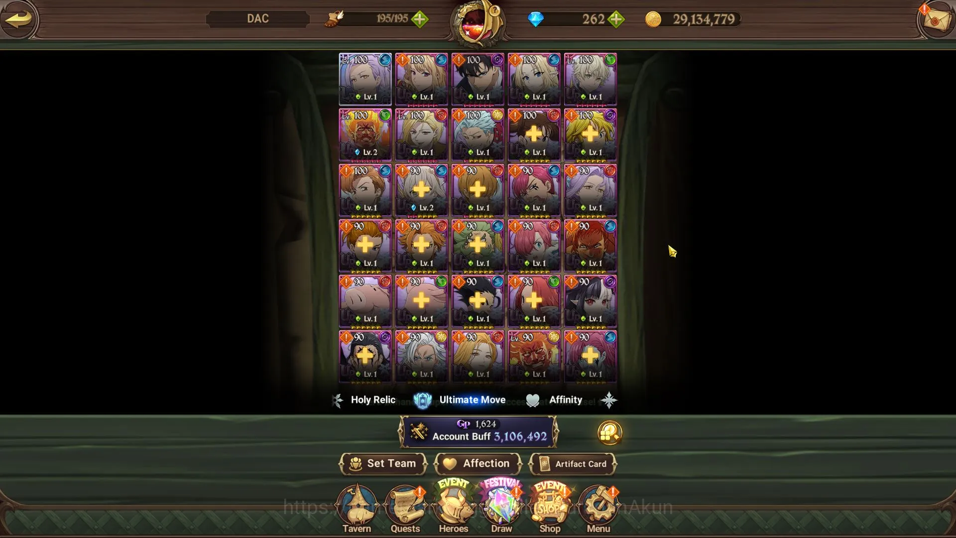 The Seven Deadly Sins: Grand Cross Accounts ASIA|3,1M CC|1LR+5UR+Solev Collab+Eminence Collab+ image 5
