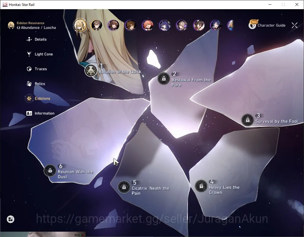 Honkai Star Rail Accounts End Game ASIA|TL70|19 Limited[Phainon+Sign,Castorice+Sign,Dr Ratio+Sign,E1 7