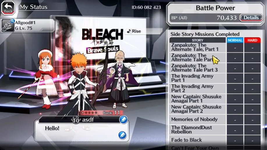 Bleach: Brave Souls Accounts [GLOBAL]20K Orb+Fresh All Quest|Lv200(Genryusai Br image 3