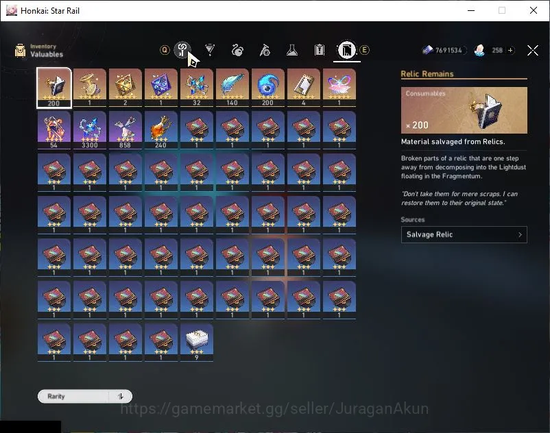 Honkai Star Rail Accounts Mid Game ASIA|TL 55| 8 Limited | Hyacine, Anaxa, Tribbie, Saber, Dan Heng PT Etc | MC Male 4