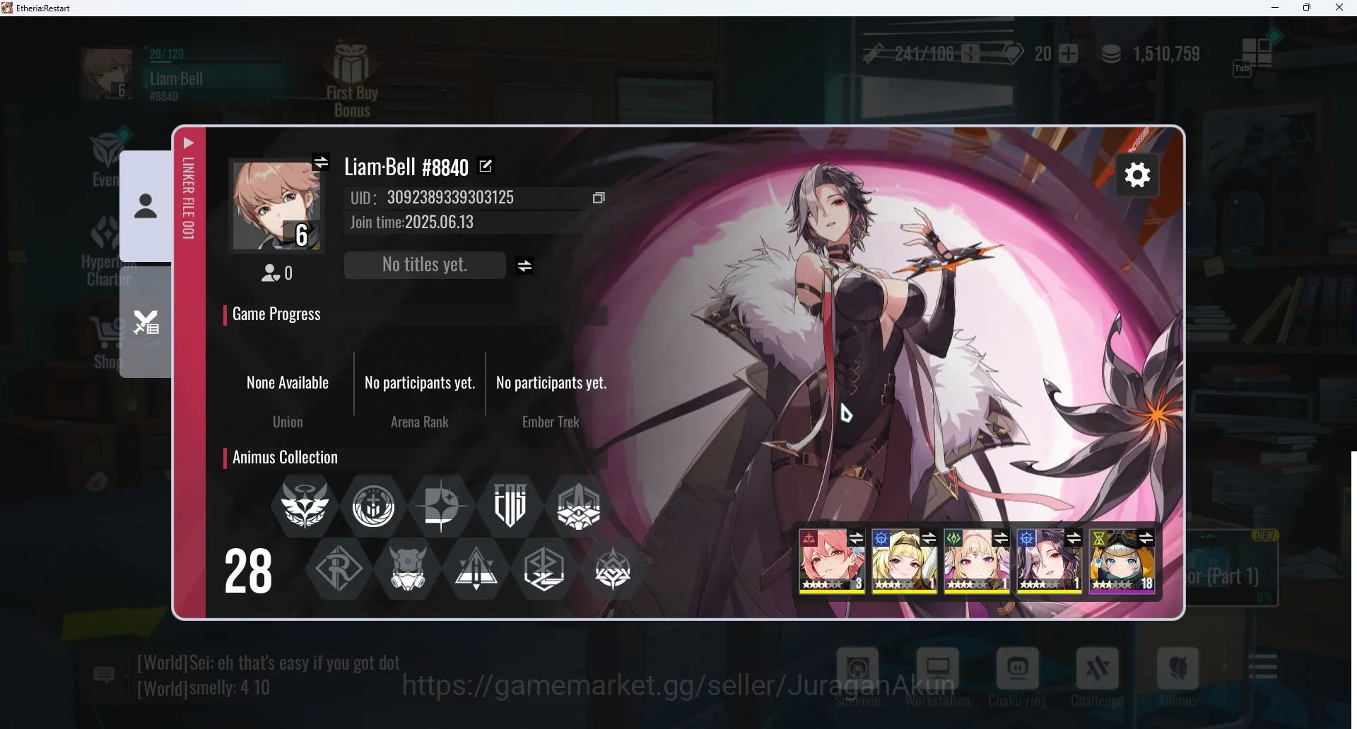 Etheria: Restart Accounts Starter [Sv Global-S3]Starte 4SSR (Lian,Tsukiyo Mi,Freya,Rosa)|MC Male|Log Google|CheckSS(ER737) 2