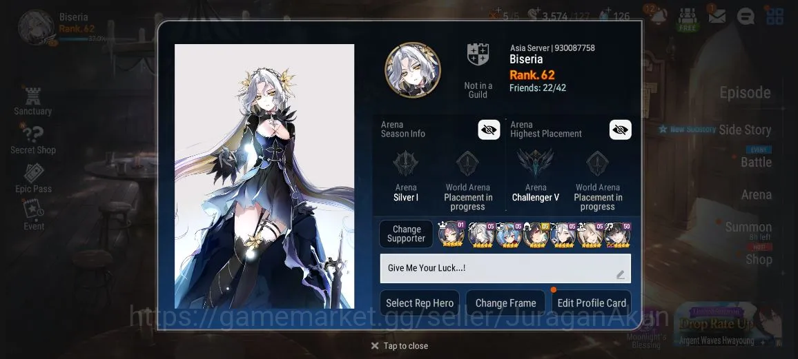 Epic Seven Mid-Tier Asia Unverif| 9ML [Har setti, C Lilias, Judge Kise image 1
