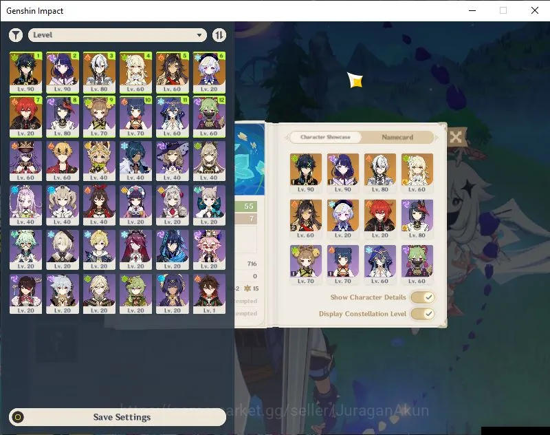 Genshin Impact Mid Game ASIA|AR 55|3 Limited+3 [5*Weapon]| (Kinich C1,Raid image 1