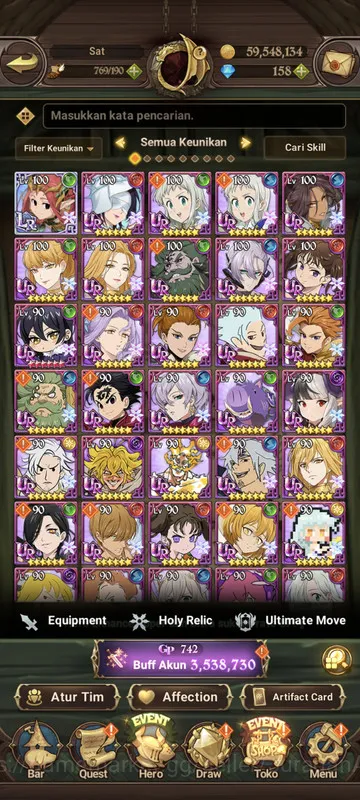 Global |3.5M CC| 1LR + 7UR + 158 Gems (Gloxinia2/6, Mael3/6, EliMeli, Lancelot2/6, Escanor4/6 & etc) |Unlinked|CheckSS(SDS1318) The Seven Deadly Sins: Grand Cross Midgame Global |3.5M CC| 1LR + 7UR + 158 Gems (Gloxinia2/6 image 1