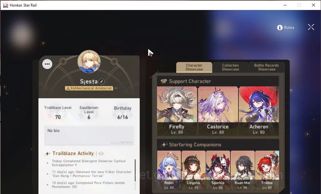 Honkai Star Rail End Game ASIA|TL 70|18 Limited|(Sparkle,The Herta,Acheron,C image 1