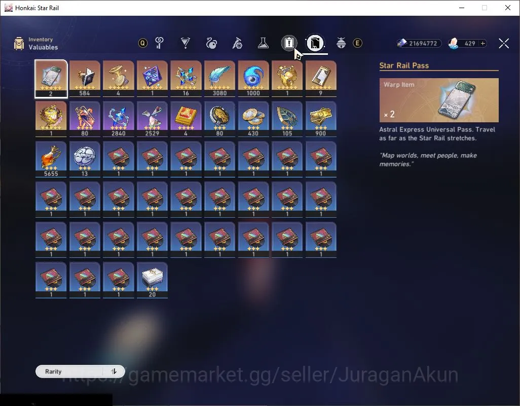 Honkai Star Rail Accounts End Game ASIA|TL 70|18 Limited|(Sparkle,The Herta,Acheron,Castorice,Saber)+Sign[Firefly E2 Etc]|MC 5